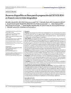 Recursos disponibles en línea para la preparación del NCLEX-RN© en francés: una revisión integradora
