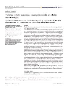 Violencia verbal y atención de enfermería omitida: un estudio fenomenológico