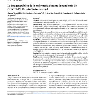 La imagen pública de la enfermería durante la pandemia de COVID-19: Un estudio transversal
