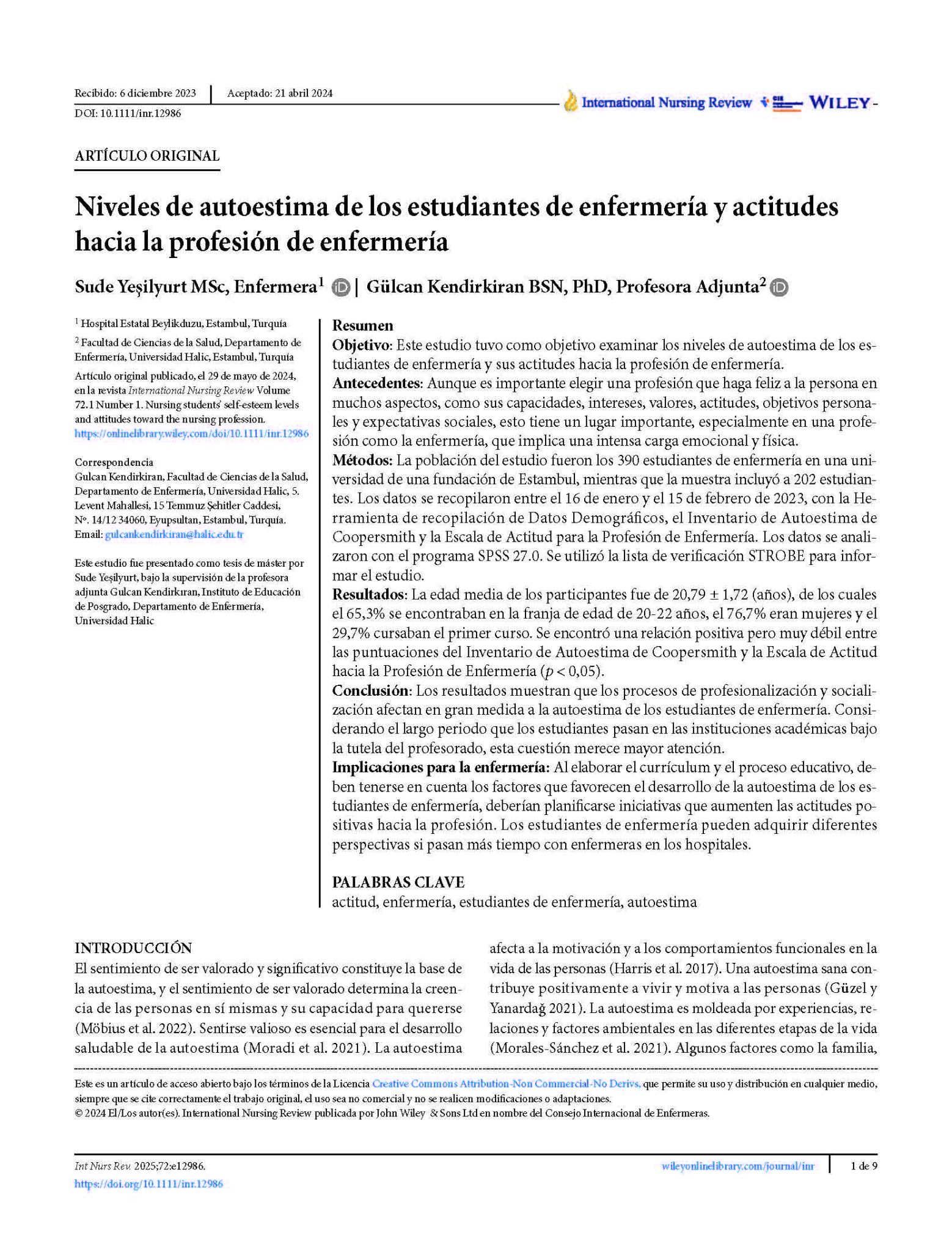 Adaptabilidad profesional entre nuevas enfermeras oncológicas: Una exploración longitudinal