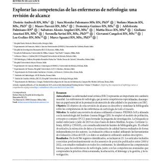 Explorar las competencias de las enfermeras de nefrología: una revisión de alcance