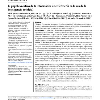 El papel evolutivo de la informática de enfermería en la era de la inteligencia artificial