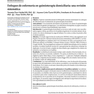 Enfoques de enfermería en quimioterapia domiciliaria: una revisión sistemática