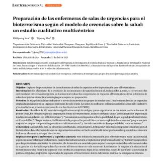 Preparación de las enfermeras de salas de urgencias para el bioterrorismo según el modelo de creencias sobre la salud: un estudio cualitativo multicéntrico